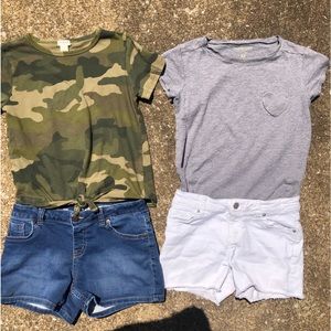 Crewcuts shirts and cat & Jack shorts. 4 pieces size 10 sold together